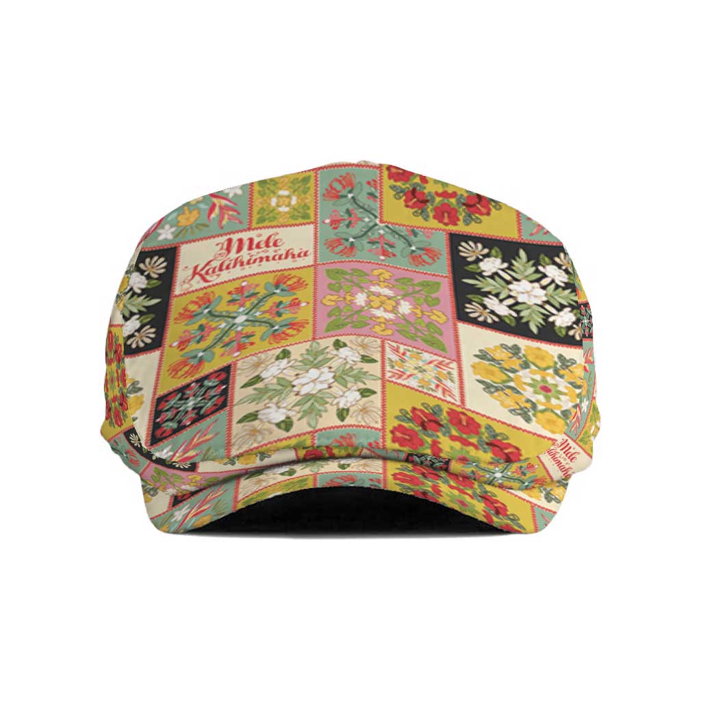 Mele Kalikimaka Hawaii Christmas Jeff Hat Melemele Mama Seamless Floral Motif - Polynesian Pride