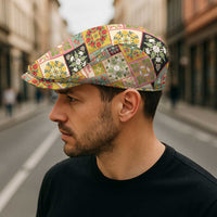 Mele Kalikimaka Hawaii Christmas Jeff Hat Melemele Mama Seamless Floral Motif - Polynesian Pride