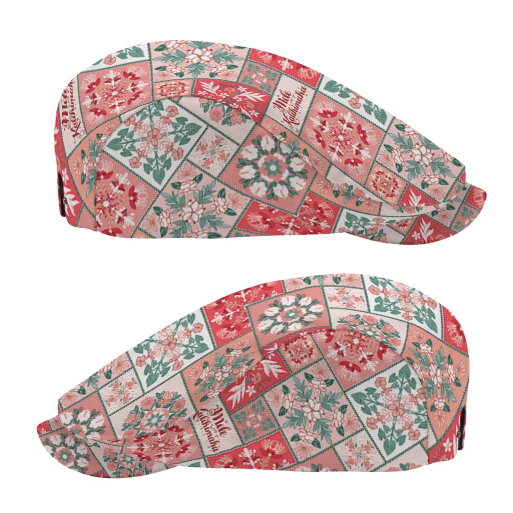 Mele Kalikimaka Hawaii Christmas Jeff Hat Ulaula Seamless Floral Motif - Polynesian Pride