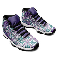 Mele Kalikimaka Hawaii Christmas Sneakers J11 Poni Seamless Floral Motif - Polynesian Pride