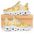 Melemele Aloha Hawaii Clunky Sneakers Plumeria Lei With Palaka Motif - Polynesian Pride