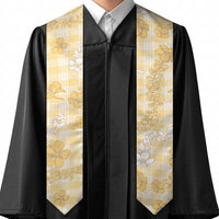 Melemele Aloha Hawaii Graduation Stole Plumeria Lei With Palaka Motif LT14 - Polynesian Pride