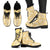 Melemele Aloha Hawaii Leather Boots Plumeria Lei With Palaka Motif - Polynesian Pride
