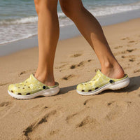 Melemele Hawaii Breadfruit Palaka Motifs Clogs Shoes