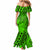 Hawaii Couples Matching Mermaid Dress and Hawaiian Shirt Green Polynesian Tribal Art LT14 - Polynesian Pride