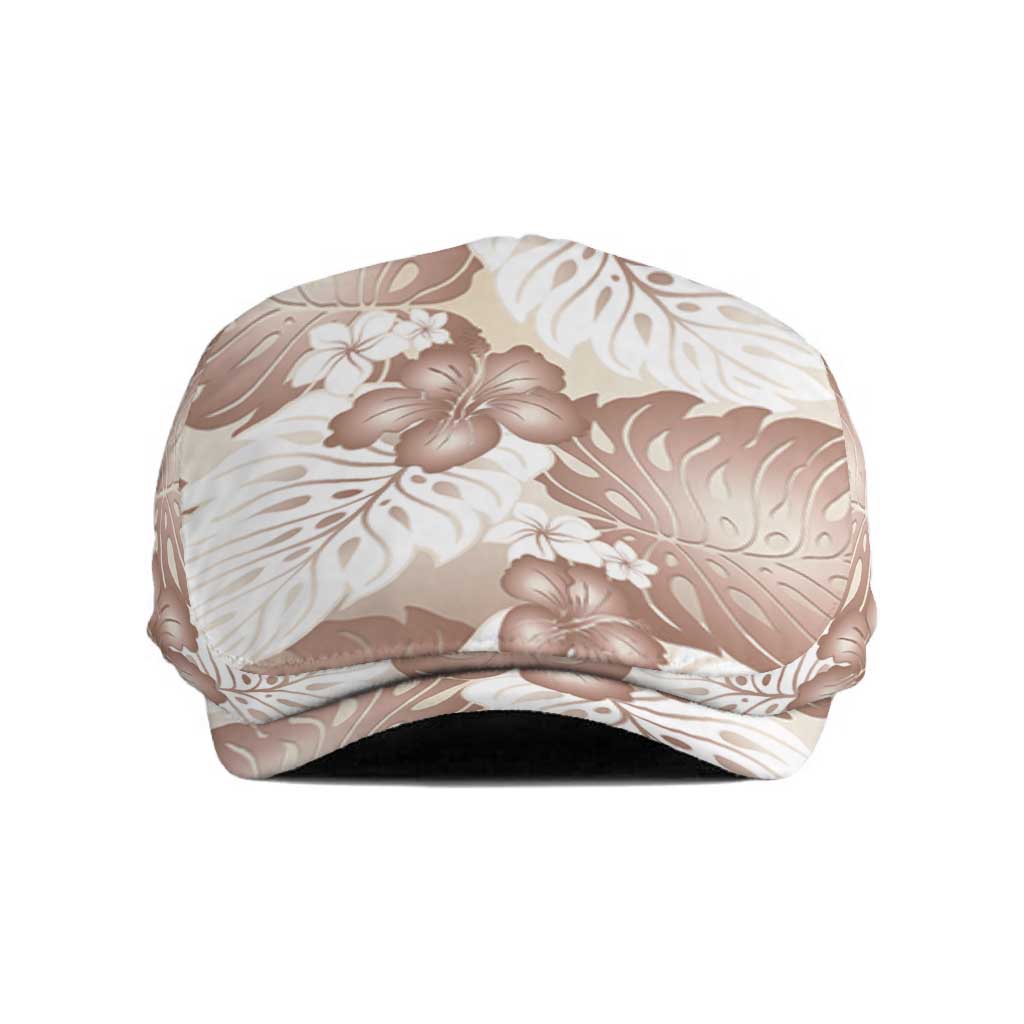 Mocha Mousse Aloha Hawaii Jeff Hat Monstera Hibiscus Plumeria Seamless Vibes - Polynesian Pride