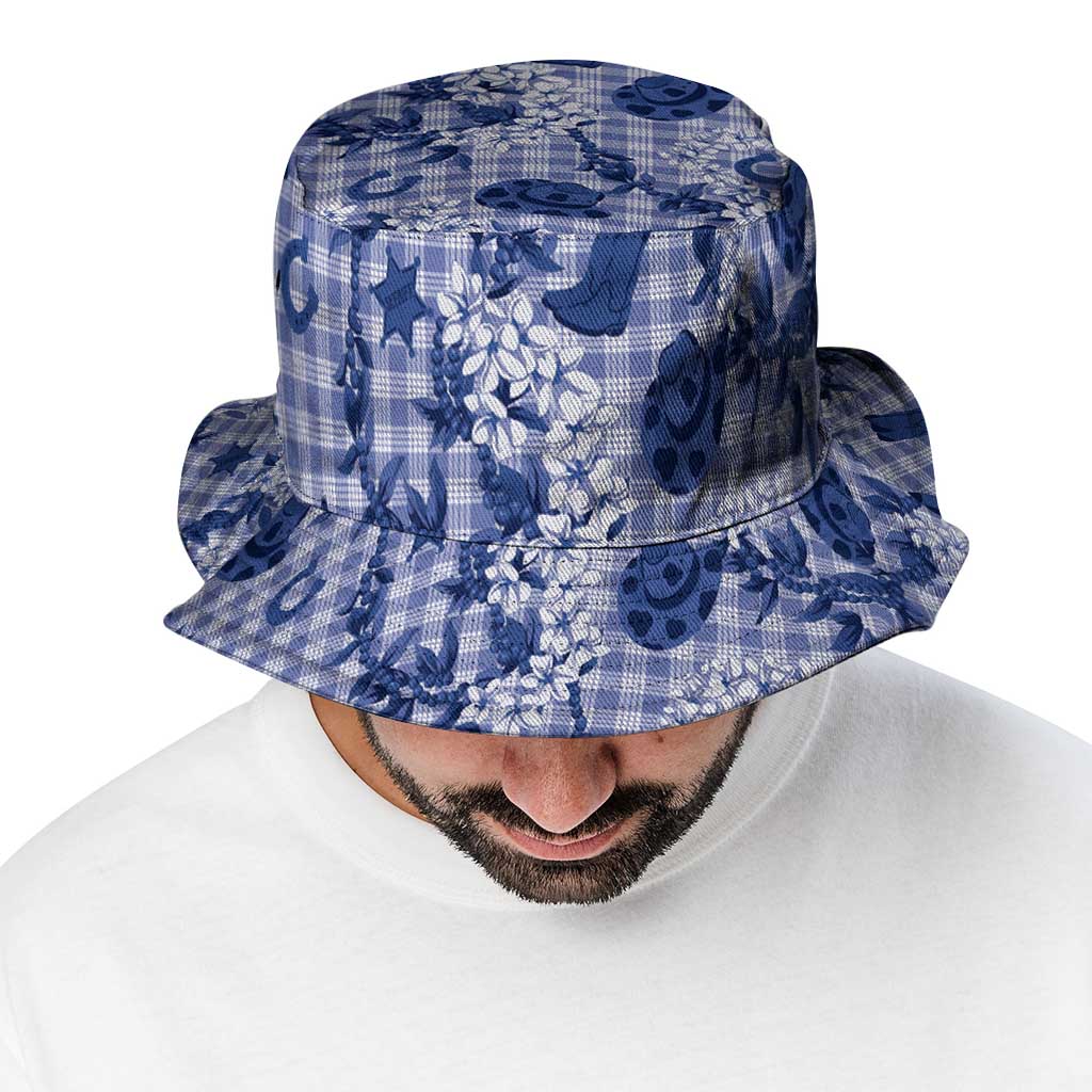 Mokihana Maile Ilima Leis Paniolo Palaka Bucket Hat Hawaiian Polu Spirit - Polynesian Pride