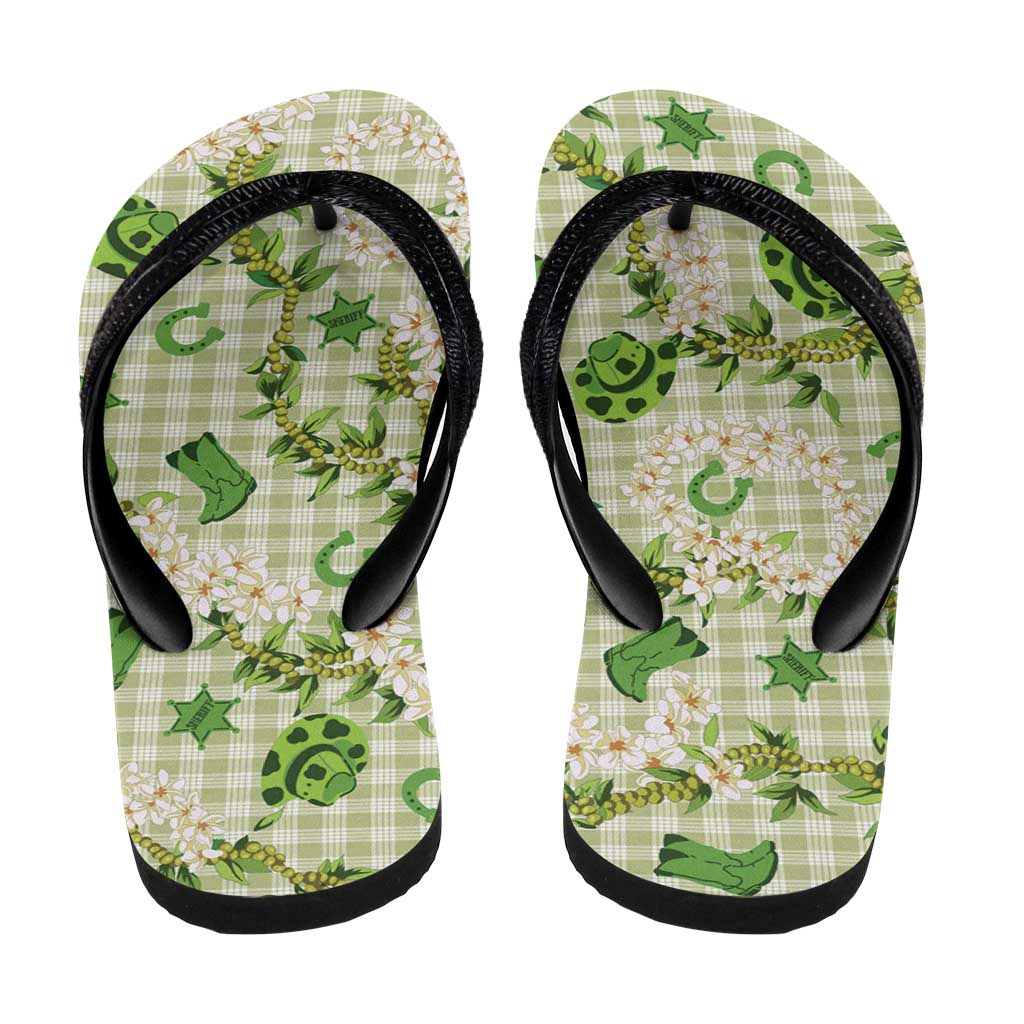 Mokihana Maile Ilima Leis Paniolo Palaka Flip Flops Hawaiian Omaomo Ala Spirit - Polynesian Pride