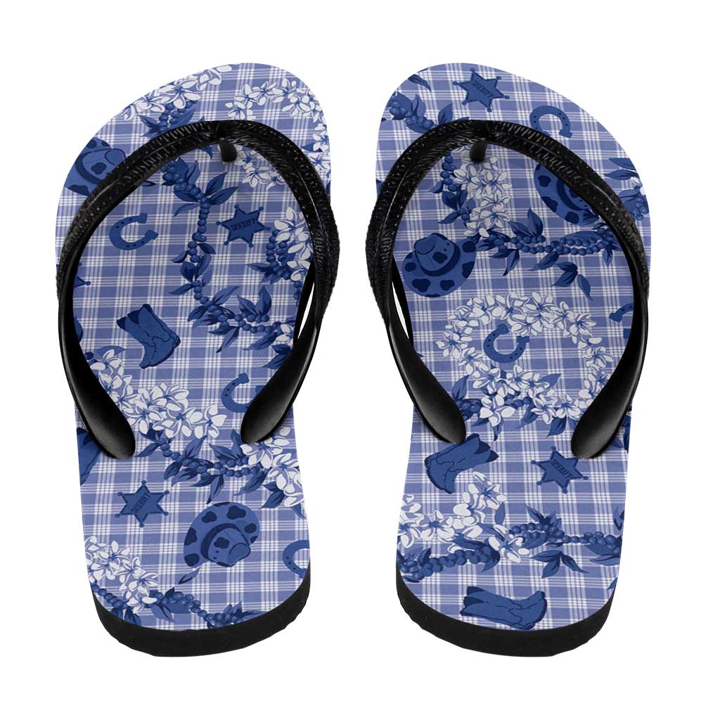 Mokihana Maile Ilima Leis Paniolo Palaka Flip Flops Hawaiian Polu Spirit - Polynesian Pride