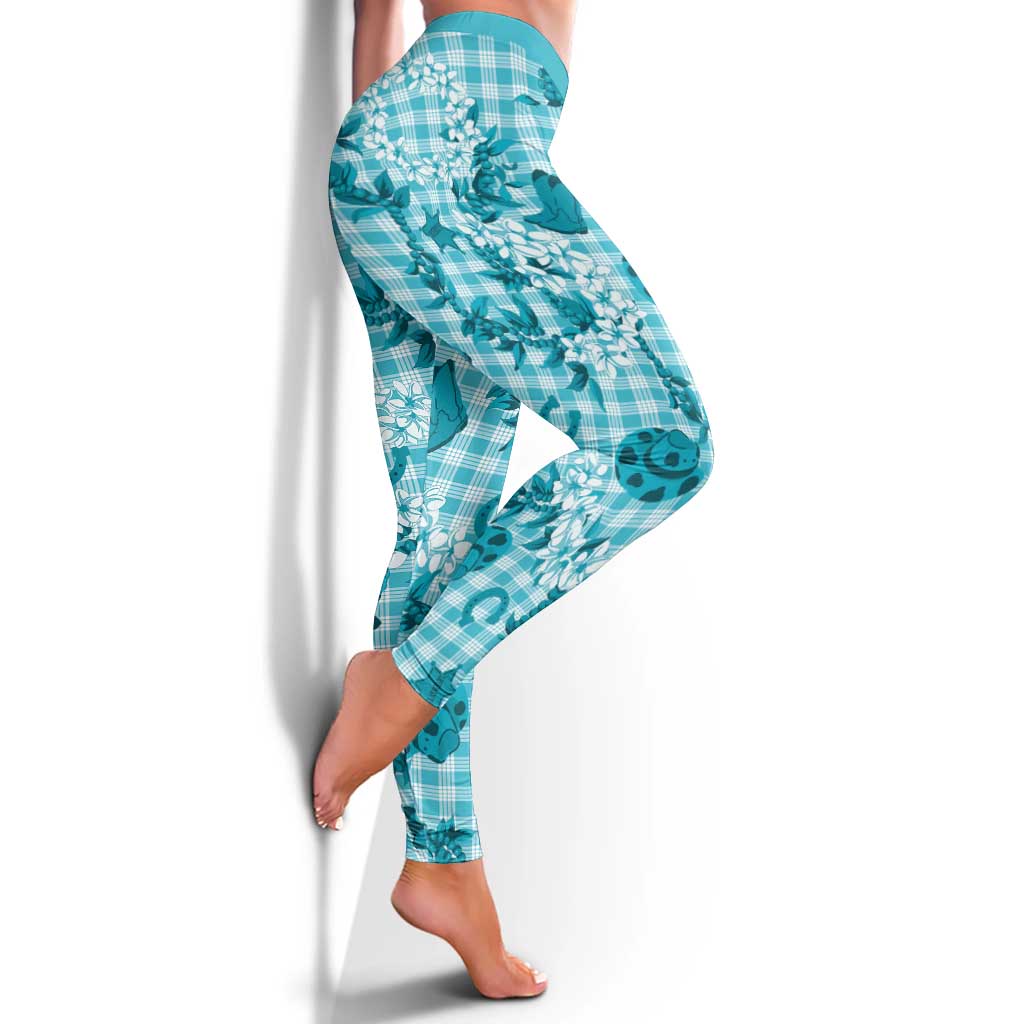 Mokihana Maile Ilima Leis Paniolo Palaka Leggings Hawaiian Polu Opa Spirit - Polynesian Pride