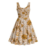 Mokihana Maile Ilima Leis Paniolo Palaka Midi Dress Hawaiian Kula Spirit - Polynesian Pride