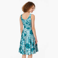 Mokihana Maile Ilima Leis Paniolo Palaka Midi Dress Hawaiian Polu Opa Spirit - Polynesian Pride