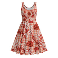 Mokihana Maile Ilima Leis Paniolo Palaka Midi Dress Hawaiian Ulaula Spirit - Polynesian Pride