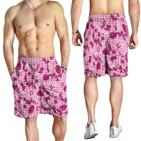 Mokihana Maile Ilima Leis Paniolo Palaka Shorts for Men Hawaiian Omaomo Ulaula Spirit - Polynesian Pride