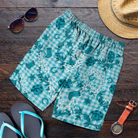 Mokihana Maile Ilima Leis Paniolo Palaka Shorts for Men Hawaiian Polu Opa Spirit - Polynesian Pride