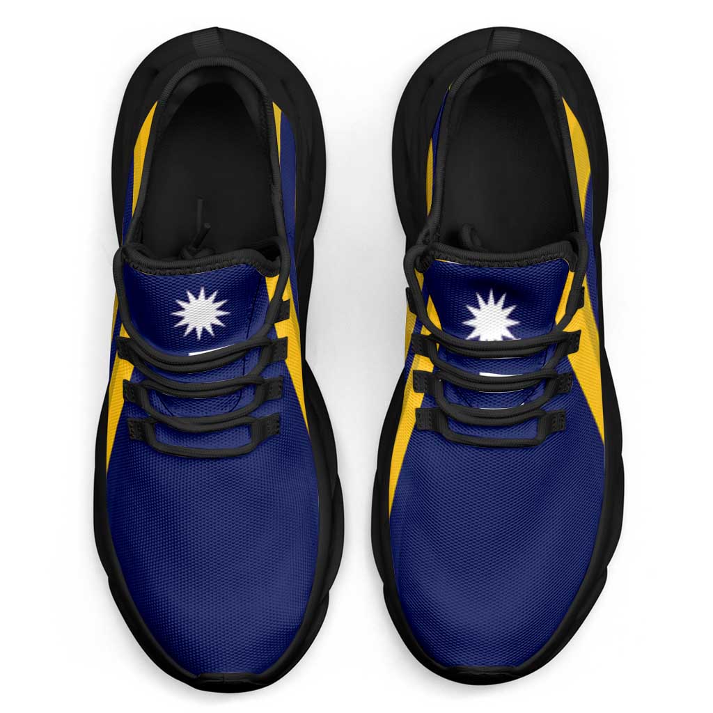 Nauru Clunky Sneakers Flag-Inspired Curve Style