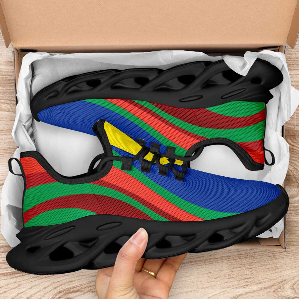 New Caledonia Clunky Sneakers Flag-Inspired Curve Style LT05 - Polynesian Pride