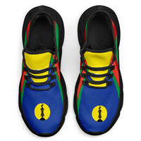 New Caledonia Clunky Sneakers Flag-Inspired Curve Style LT05 - Polynesian Pride