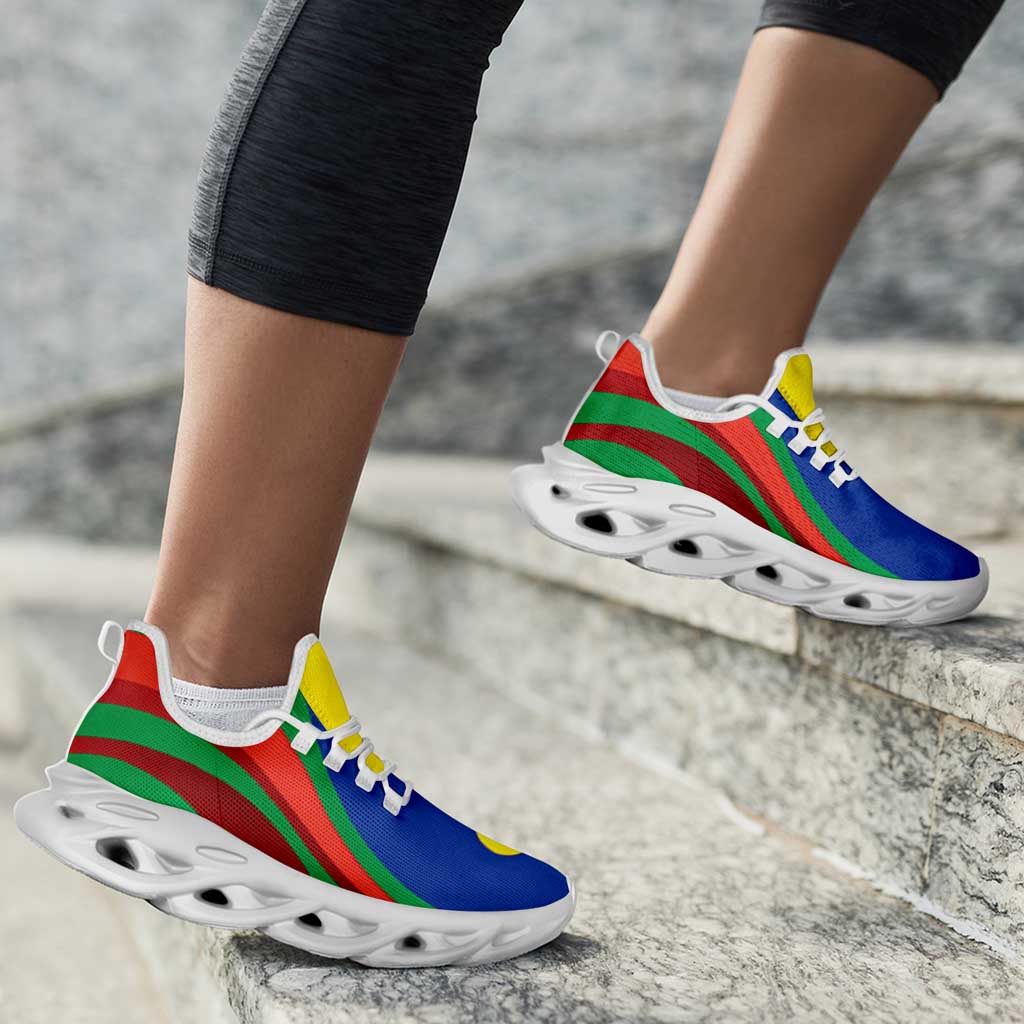 New Caledonia Clunky Sneakers Flag-Inspired Curve Style LT05 - Polynesian Pride
