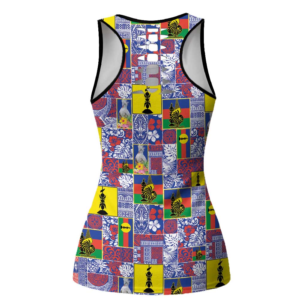 New Caledonia Joyeux Noel Hollow Tank Top Pacific Patchwork Xmas Vibes LT9 - Polynesian Pride