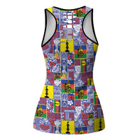 New Caledonia Joyeux Noel Hollow Tank Top Pacific Patchwork Xmas Vibes LT9 - Polynesian Pride