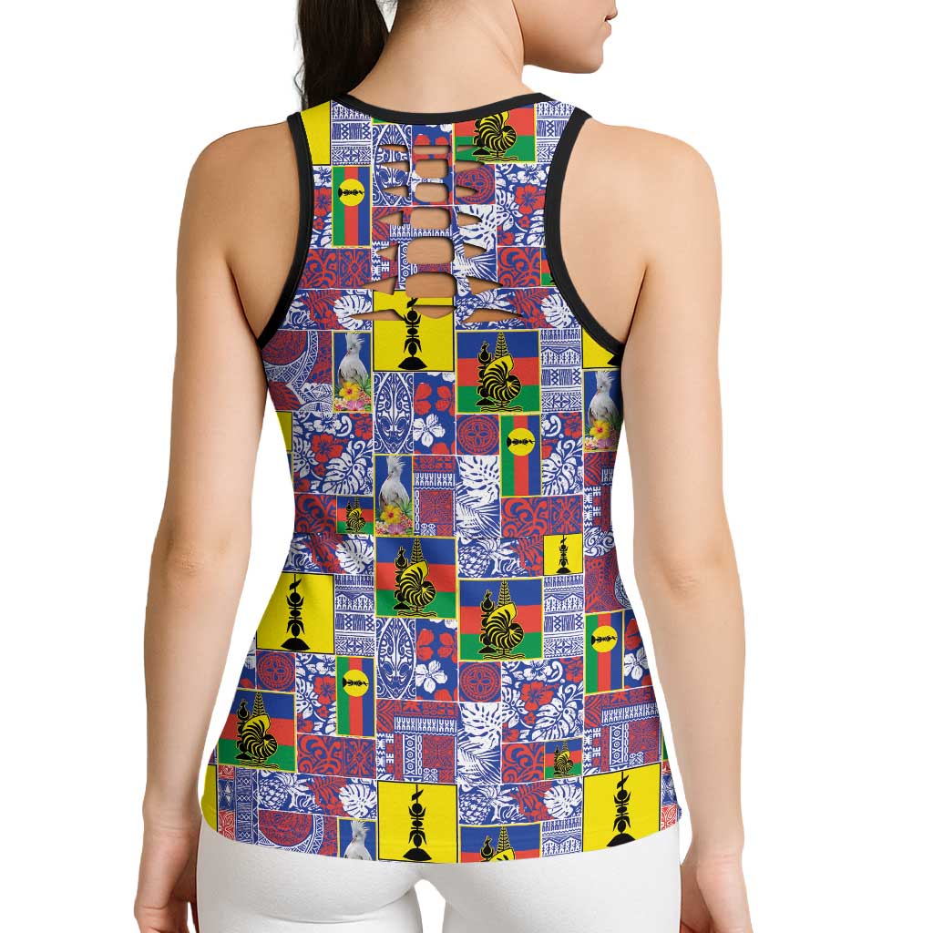 New Caledonia Joyeux Noel Hollow Tank Top Pacific Patchwork Xmas Vibes LT9 - Polynesian Pride