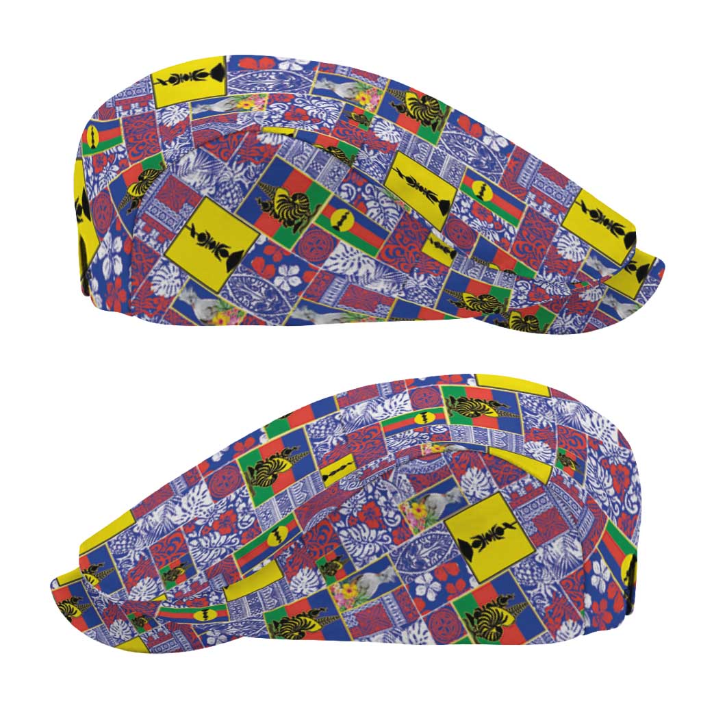 New Caledonia Joyeux Noel Jeff Hat Pacific Patchwork Xmas Vibes - Polynesian Pride