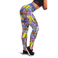 New Caledonia Joyeux Noel Leggings Pacific Patchwork Xmas Vibes LT9 - Polynesian Pride