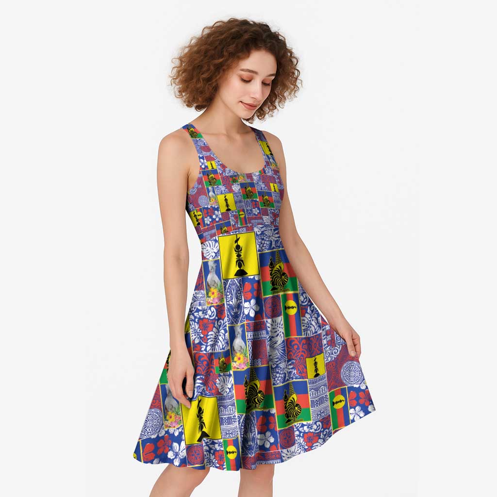New Caledonia Joyeux Noel Midi Dress Pacific Patchwork Xmas Vibes - Polynesian Pride