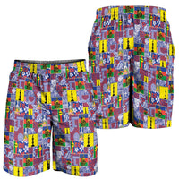 New Caledonia Joyeux Noel Shorts for Men Pacific Patchwork Xmas Vibes LT9 - Polynesian Pride