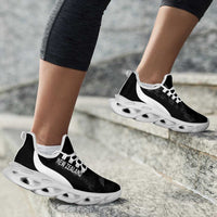 New Zealand 2026 Football Clunky Sneakers Go All White Silver Fern Curve Stylized - Polynesian Pride