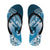 New Zealand Aotearoa Darts Masters Flip Flops Maori Art Tattoo with Tribal Dart Symbol Blue - Polynesian Pride