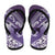 New Zealand Aotearoa Darts Masters Flip Flops Maori Art Tattoo with Tribal Dart Symbol Purple - Polynesian Pride