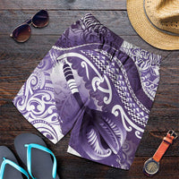 New Zealand Aotearoa Darts Masters Shorts for Men Maori Art Tattoo with Tribal Dart Symbol Purple - Polynesian Pride