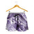 New Zealand Aotearoa Darts Masters Shorts for Women Maori Art Tattoo with Tribal Dart Symbol Purple - Polynesian Pride