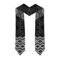 New Zealand Aotearoa Graduation Stole Black Taniko Art Maori Pattern LT05 - Polynesian Pride