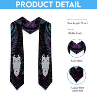 New Zealand Aotearoa Graduation Stole Maori Tane Te Waiora Paua Shell Glitter Purple LT05 - Polynesian Pride
