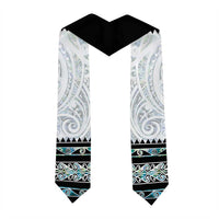 New Zealand Aotearoa Graduation Stole With Paua Shell Kowhaiwhai Pattern LT05 - Polynesian Pride