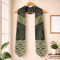 New Zealand Aotearoa Graduation Stole Yellow Taniko Art Maori Pattern LT05 One Size Yellow - Polynesian Pride
