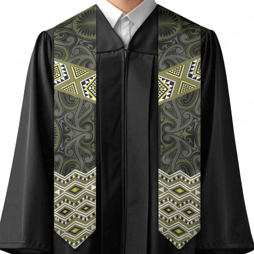 New Zealand Aotearoa Graduation Stole Yellow Taniko Art Maori Pattern LT05 - Polynesian Pride