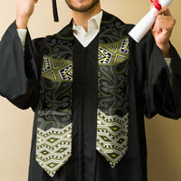 New Zealand Aotearoa Graduation Stole Yellow Taniko Art Maori Pattern LT05 - Polynesian Pride