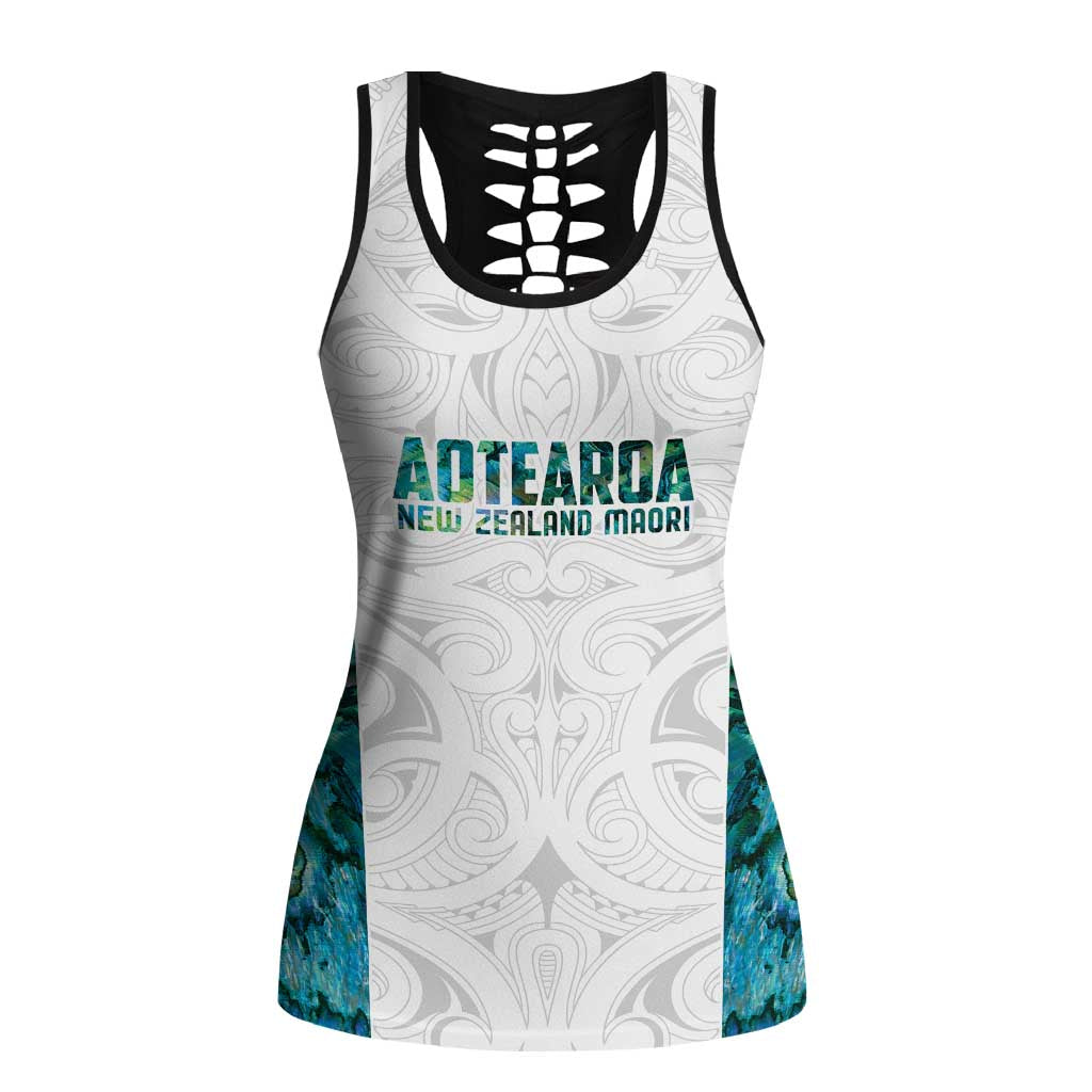 New Zealand Aotearoa Hollow Tank Top Green Maori Papua Shell Indigenous LT9 Female Green - Polynesian Pride