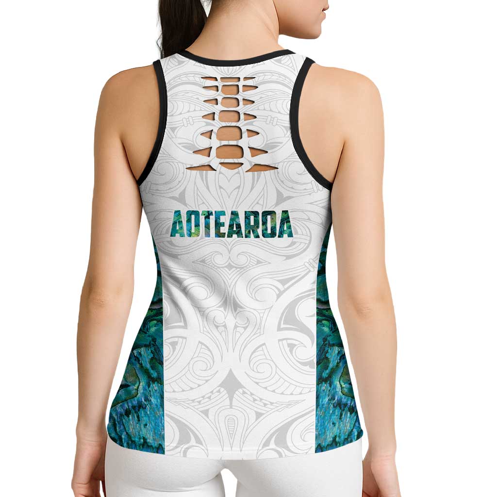 New Zealand Aotearoa Hollow Tank Top Green Maori Papua Shell Indigenous LT9 - Polynesian Pride
