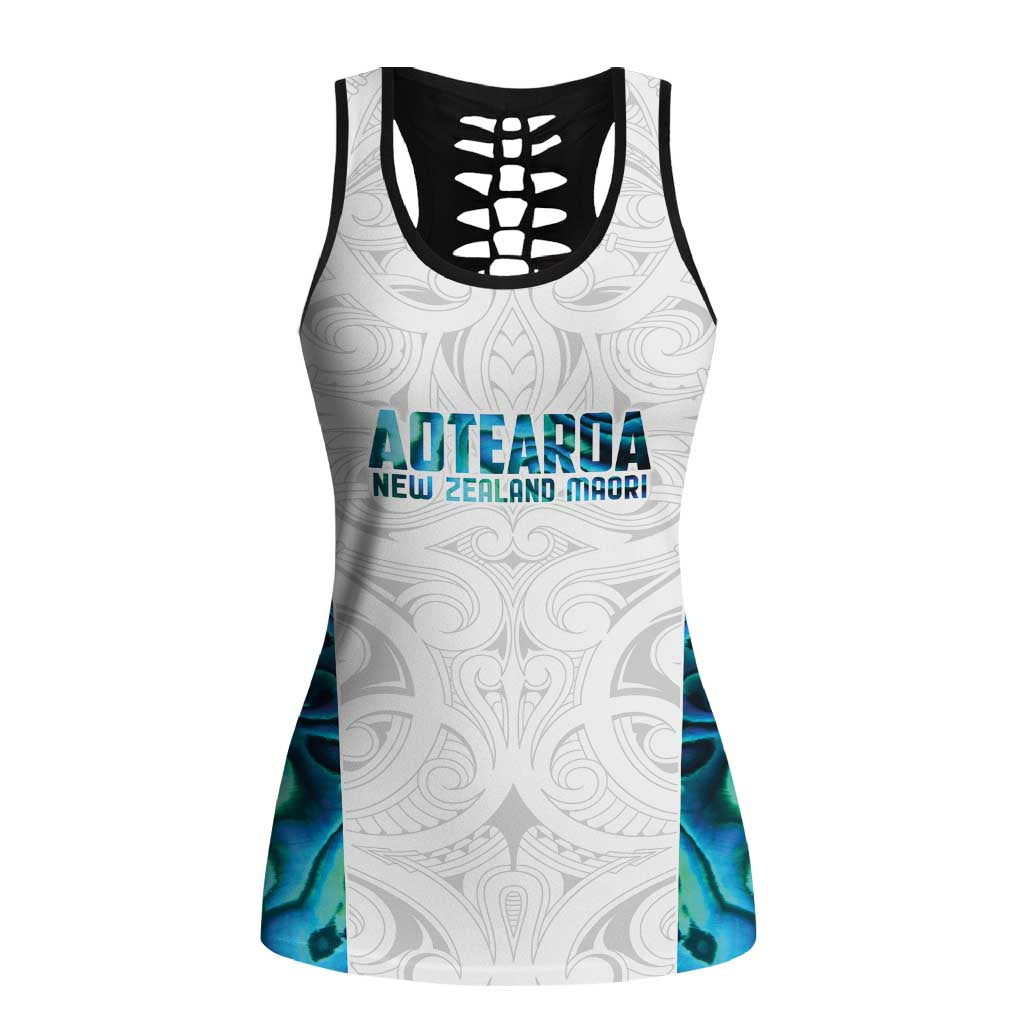 New Zealand Aotearoa Hollow Tank Top Maori Papua Shell Indigenous LT9 Female Blue - Polynesian Pride