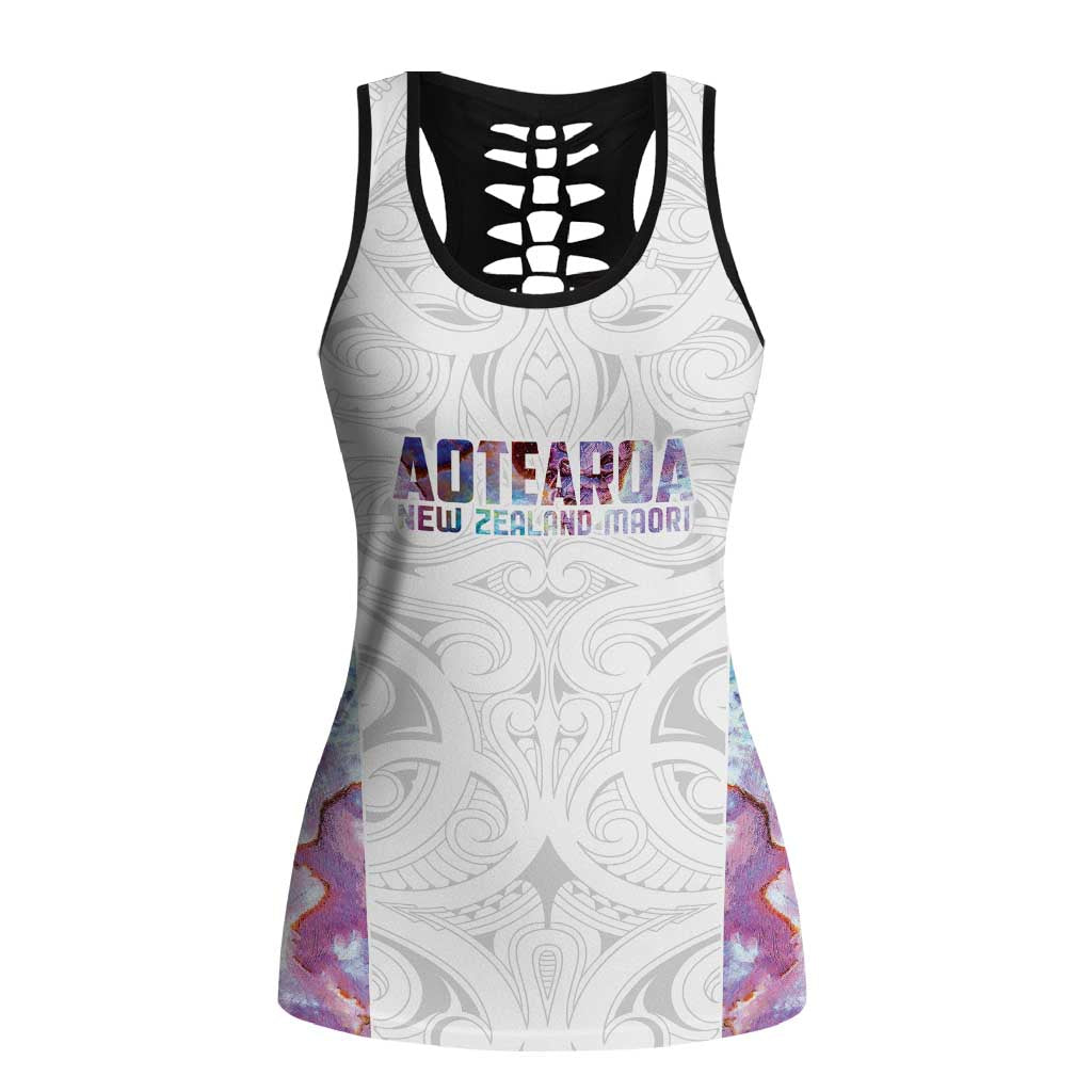 New Zealand Aotearoa Hollow Tank Top Pink Maori Papua Shell Indigenous LT9 Female Pink - Polynesian Pride