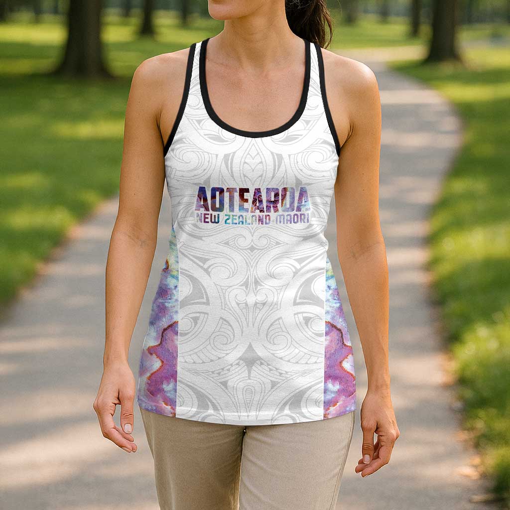 New Zealand Aotearoa Hollow Tank Top Pink Maori Papua Shell Indigenous LT9 - Polynesian Pride