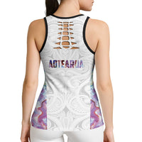New Zealand Aotearoa Hollow Tank Top Pink Maori Papua Shell Indigenous LT9 - Polynesian Pride