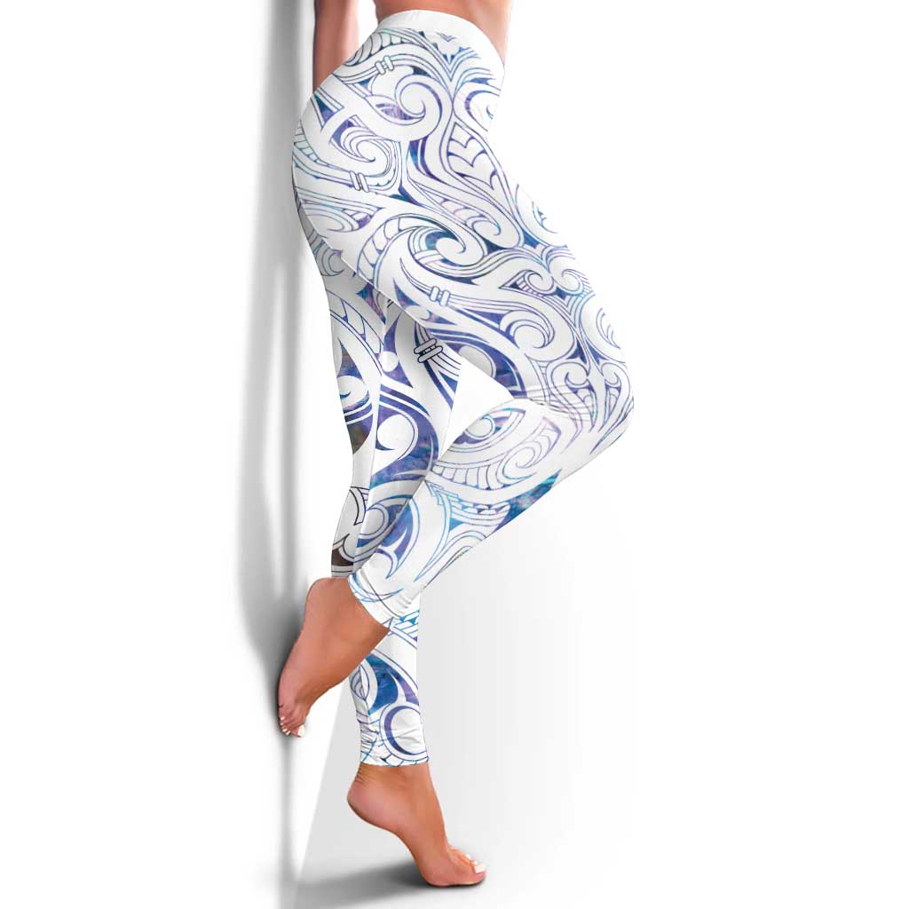 New Zealand Aotearoa Leggings Purple Maori Papua Shell Indigenous - Polynesian Pride