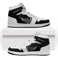 New Zealand Aotearoa Silver Fern High Sneakers AJ1 LT05 Black - Polynesian Pride