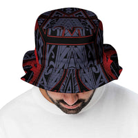 New Zealand Bucket Hat Maori Kiwiana Pattern Tukutuku Motif LT9 - Polynesian Pride